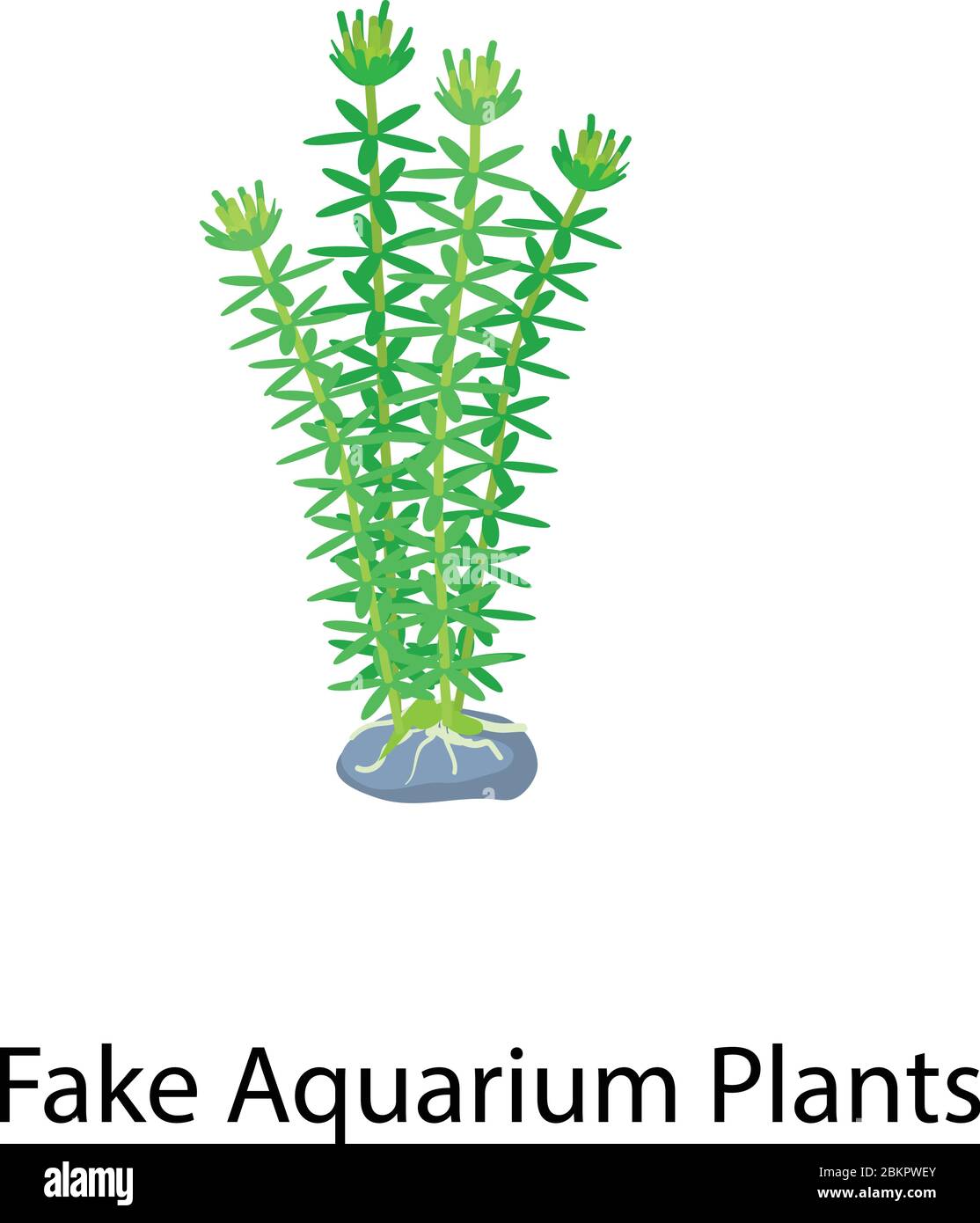 Fake aquarium plants icon. Isometric of fake aquarium plants vector icon for web design isolated on white background Stock Vector