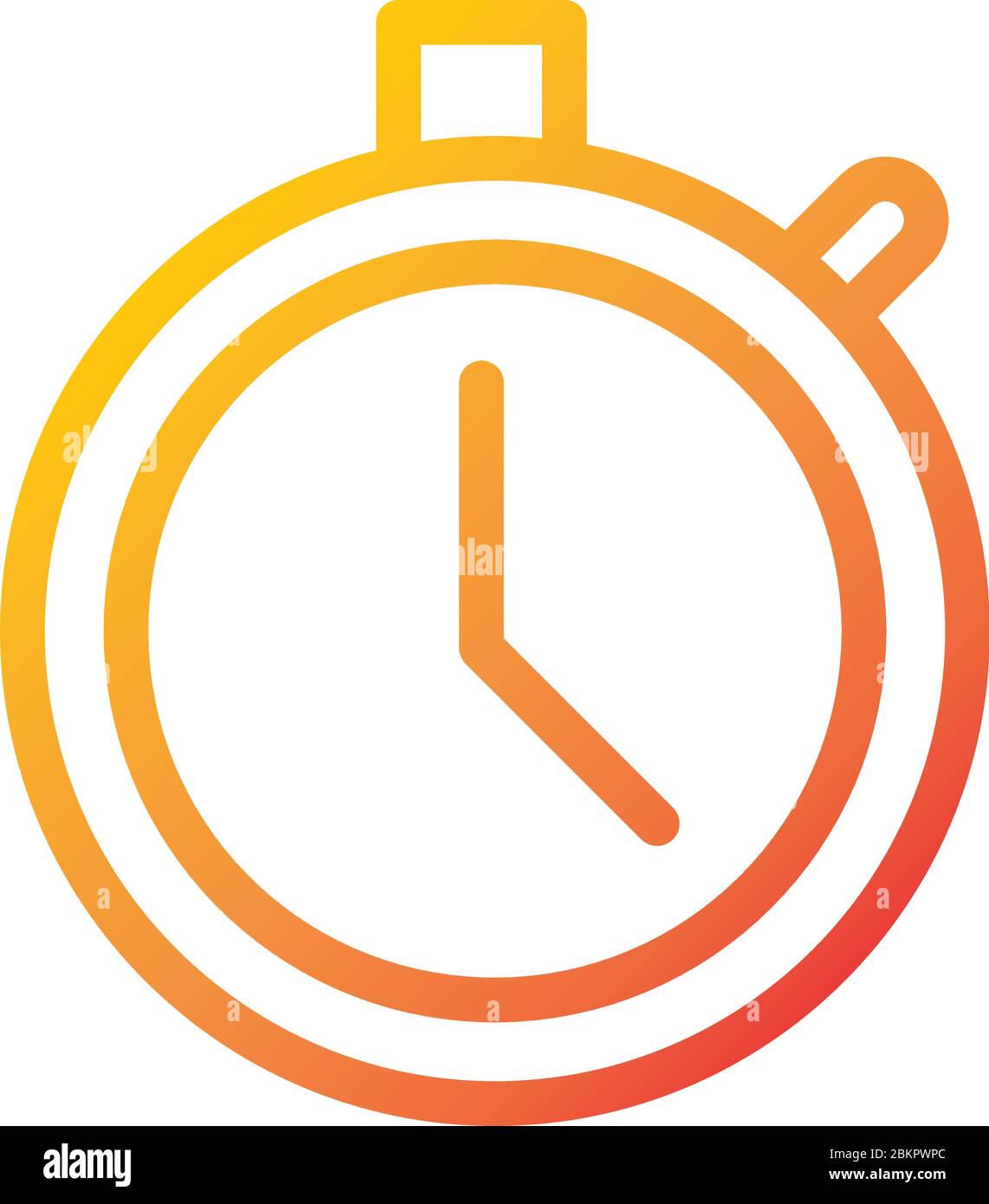 stopwatch time internet web technology interface vector illustration gradient style icon Stock Vector