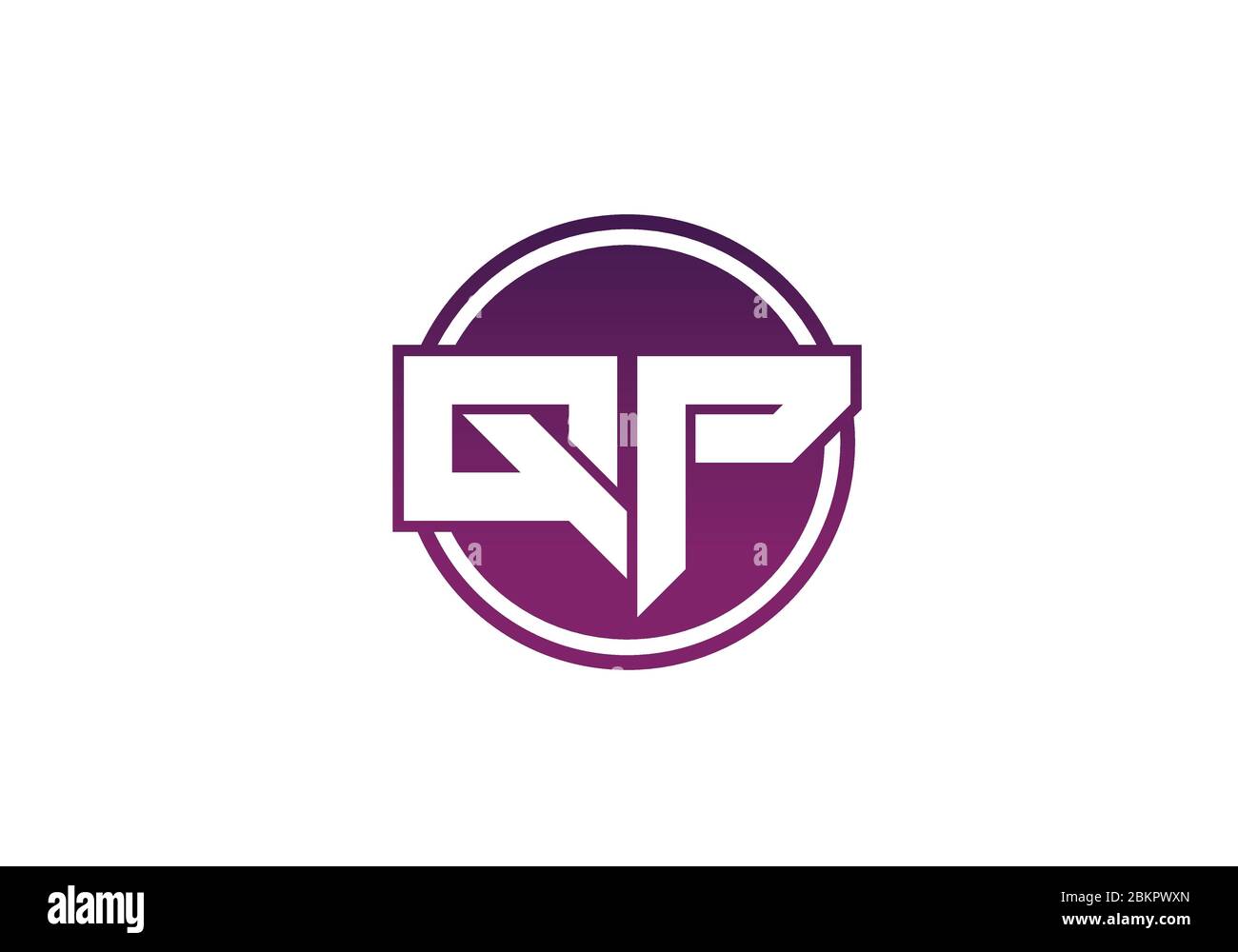 Initial Monogram Letter Q P Logo Design Vector Template. QP Letter Logo