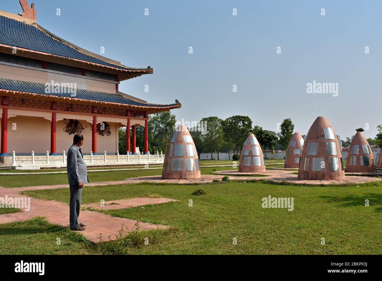 Xuan Xang Memorial in Nalanda, Bihar. Stock Photo