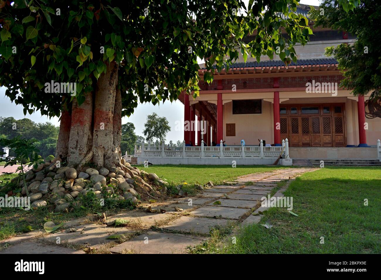 Xuan Xang Memorial in Nalanda, Bihar. Stock Photo
