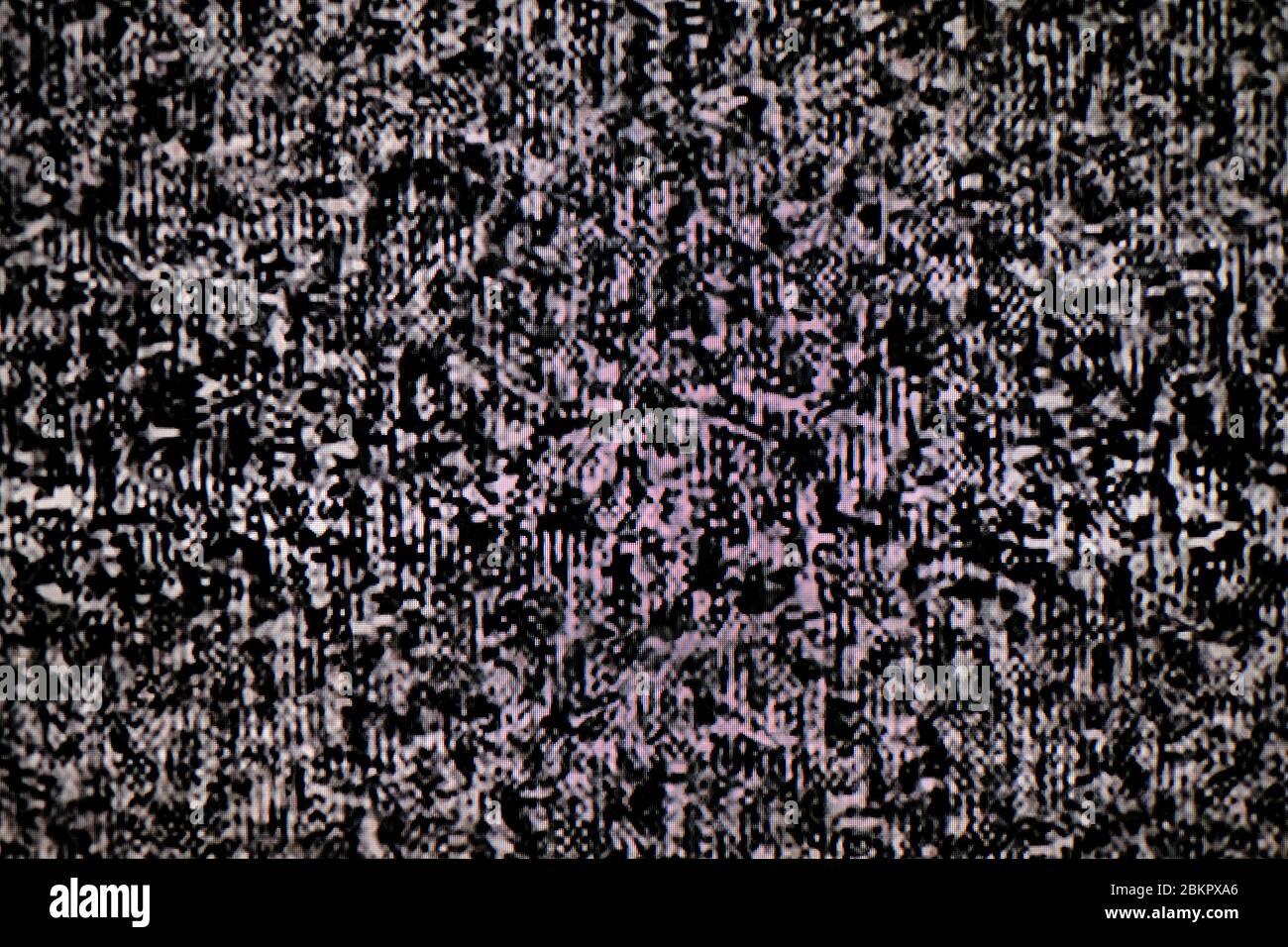 No signal on the television monitor, Static noise bad tv black and