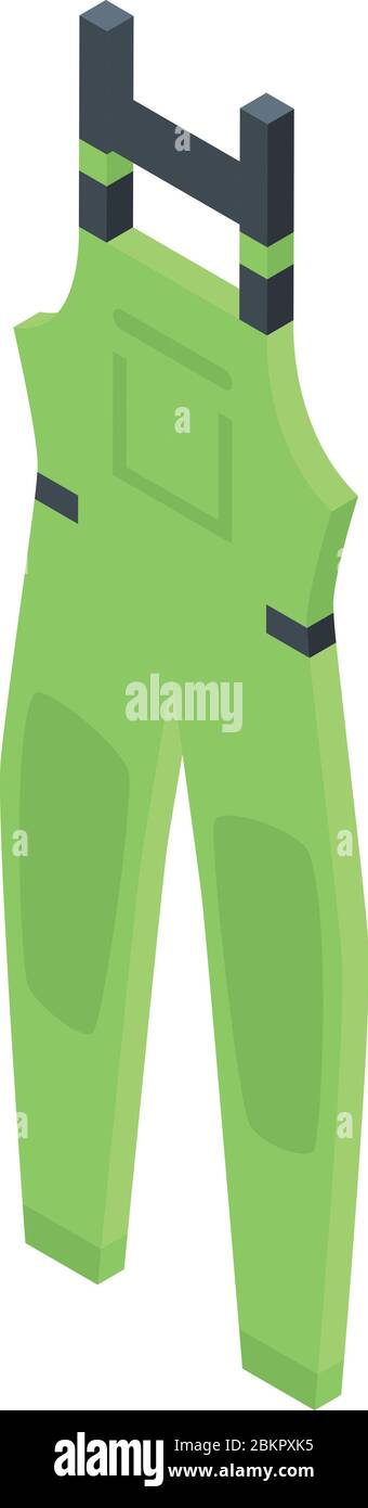 Fisherman rainy clothes icon, isometric style Stock Vector