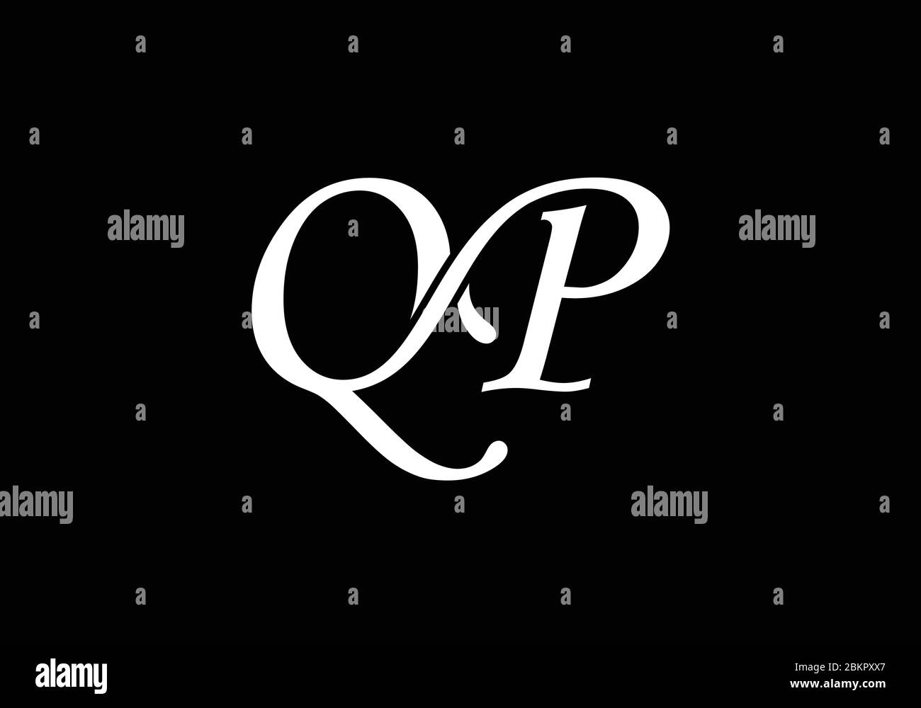 Initial Monogram Letter Q P Logo Design Vector Template. QP Letter Logo ...