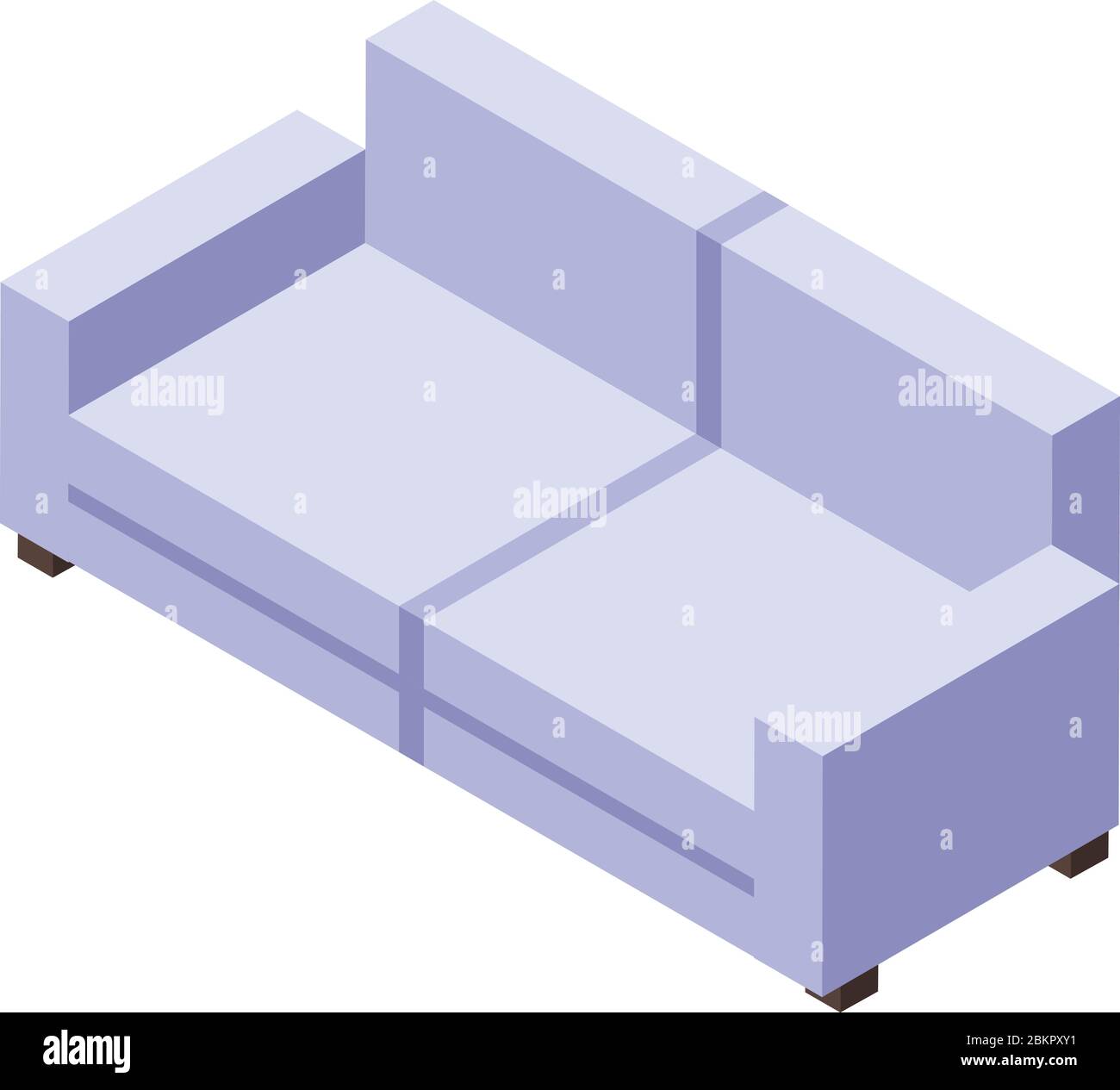 Folding soft sofa icon, isometric style Stock Vector
