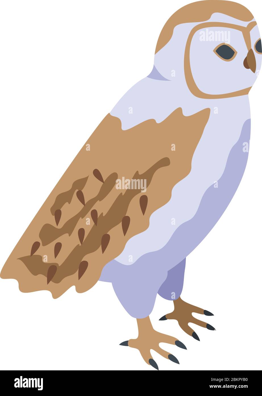 Owl icon, isometric style Stock Vector