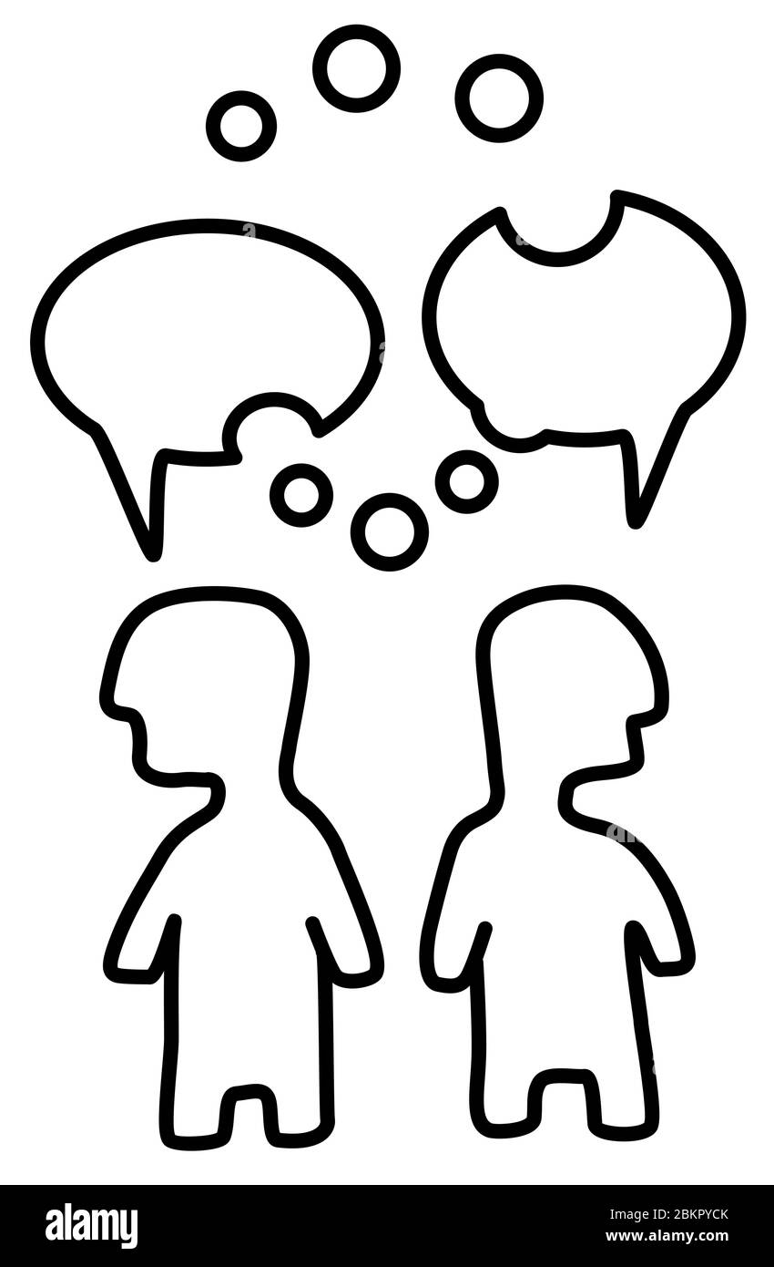 Exchange speech bubbles people conversation symbol black, vector