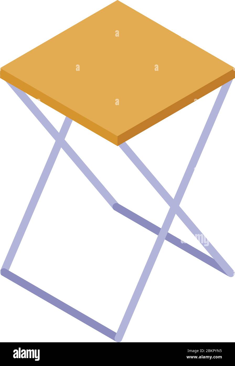 Fisherman chair icon, isometric style Stock Vector