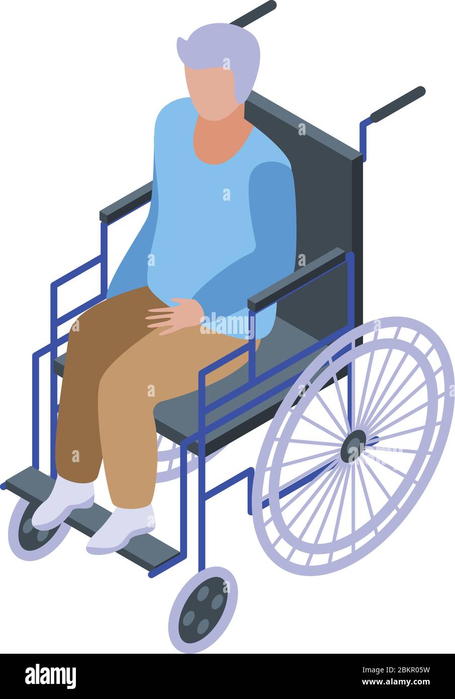 Doctor pushing wheelchair Stock Vector Images Alamy