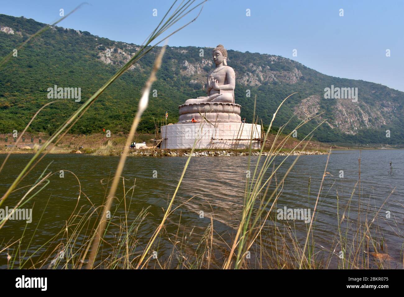 Buddha statue in Rajgir, Bihar Stock Photo