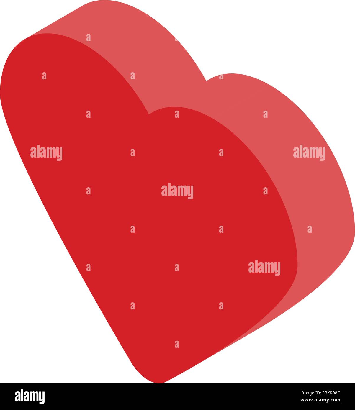 Red heart icon, isometric style Stock Vector Image & Art - Alamy