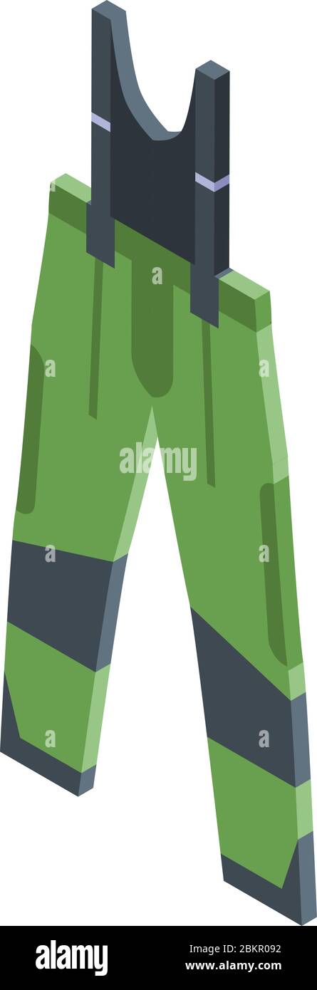 Fisherman clothes icon, isometric style Stock Vector