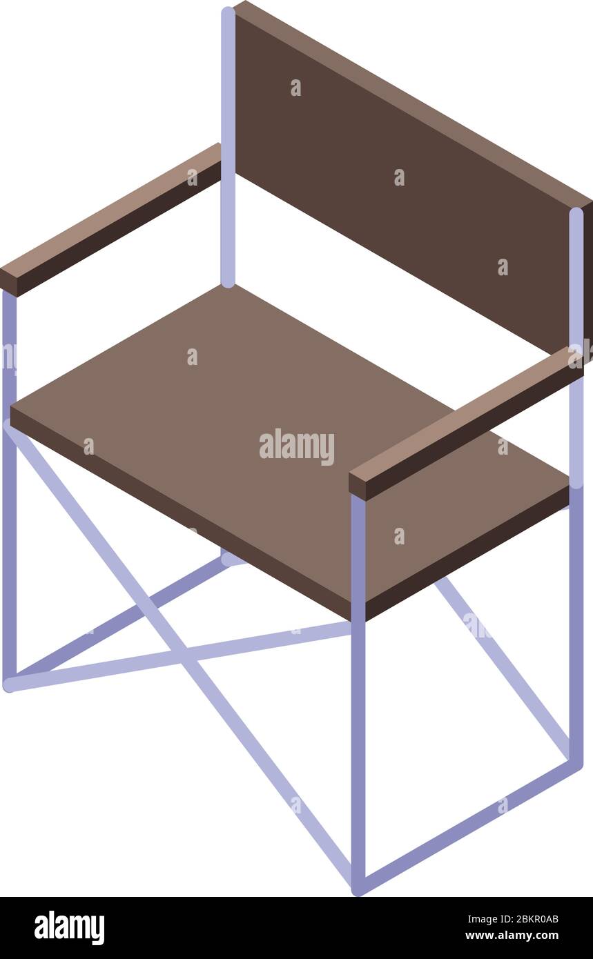 Folding textile chair icon, isometric style Stock Vector Image & Art ...