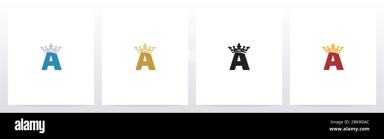 Royal Crown On Letter Logo Design A Stock Vector Image & Art - Alamy