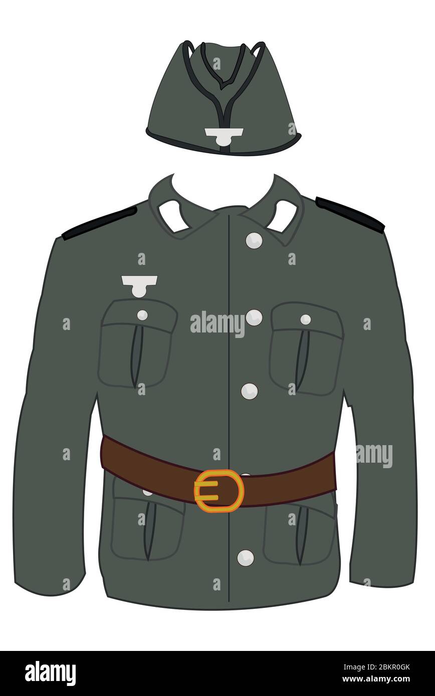 Tunic of the german military great domestic war Stock Vector