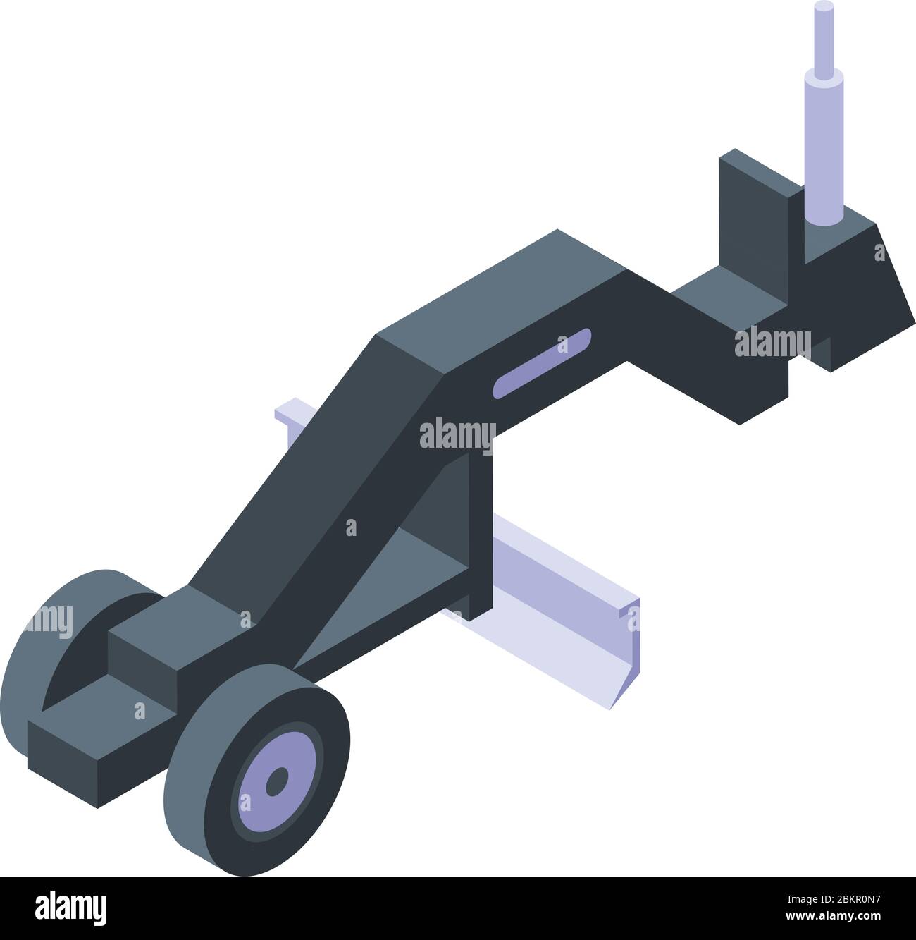 Grader machine tool icon, isometric style Stock Vector