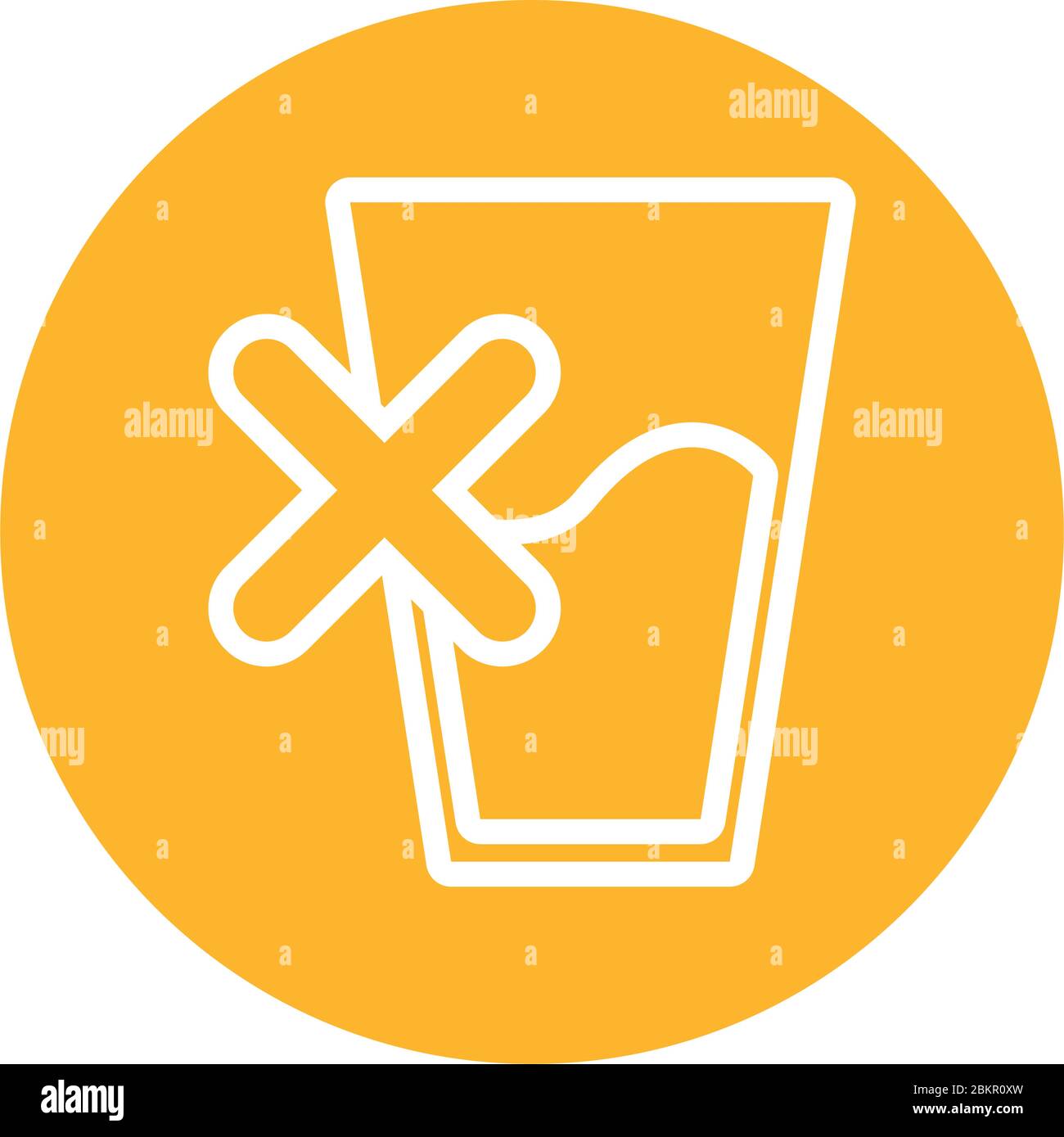water glass with denied symbol Stock Vector Image & Art Alamy