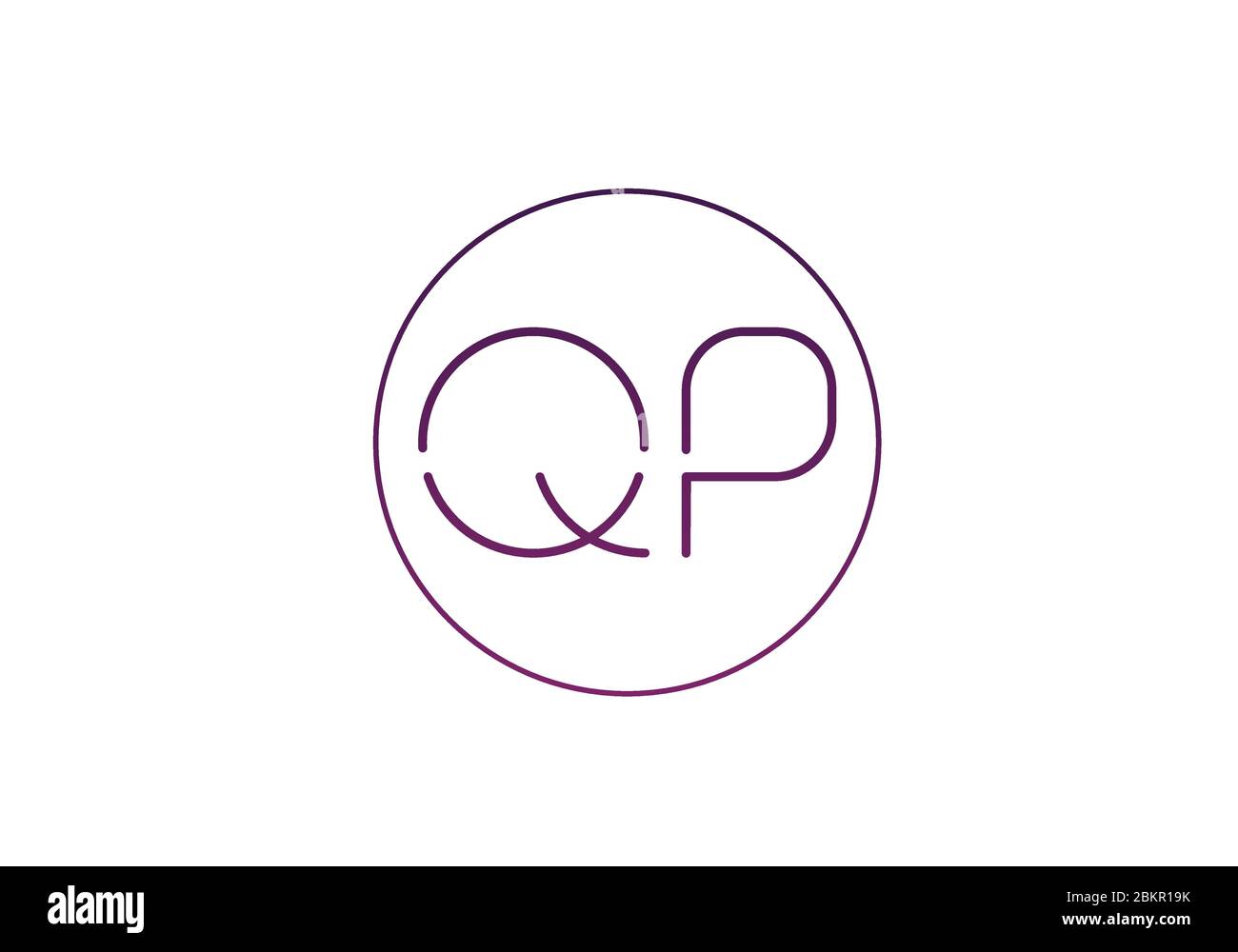Initial Monogram Letter Q P Logo Design Vector Template. QP Letter Logo ...