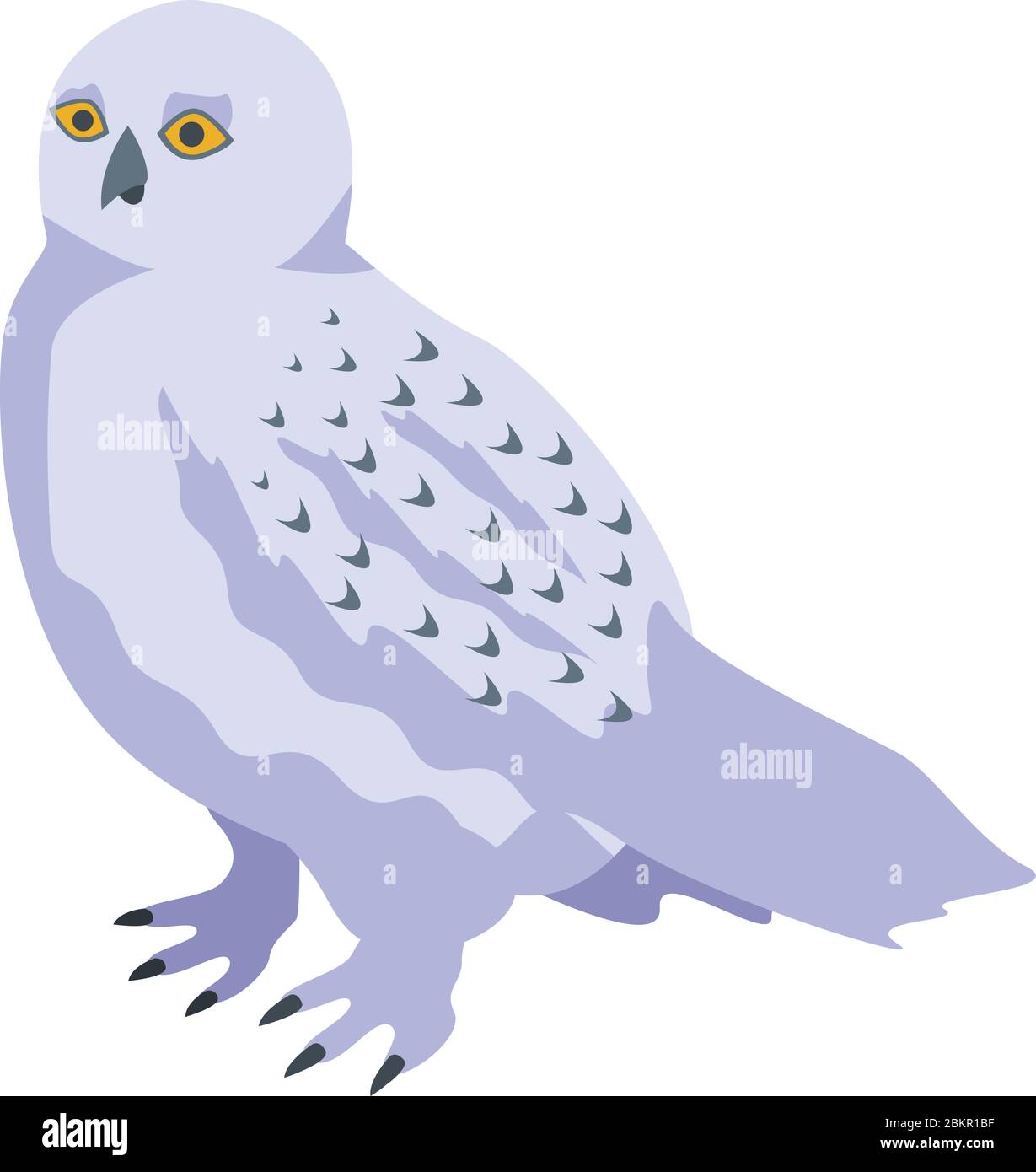 White owl icon, isometric style Stock Vector