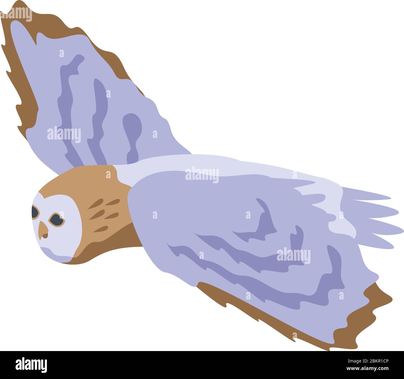 Flying owl icon, isometric style Stock Vector
