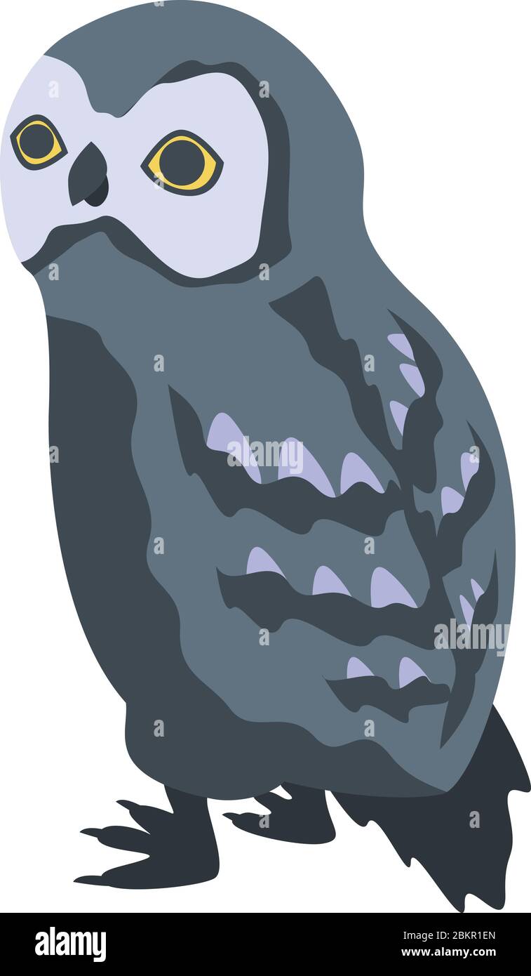 Black owl icon, isometric style Stock Vector