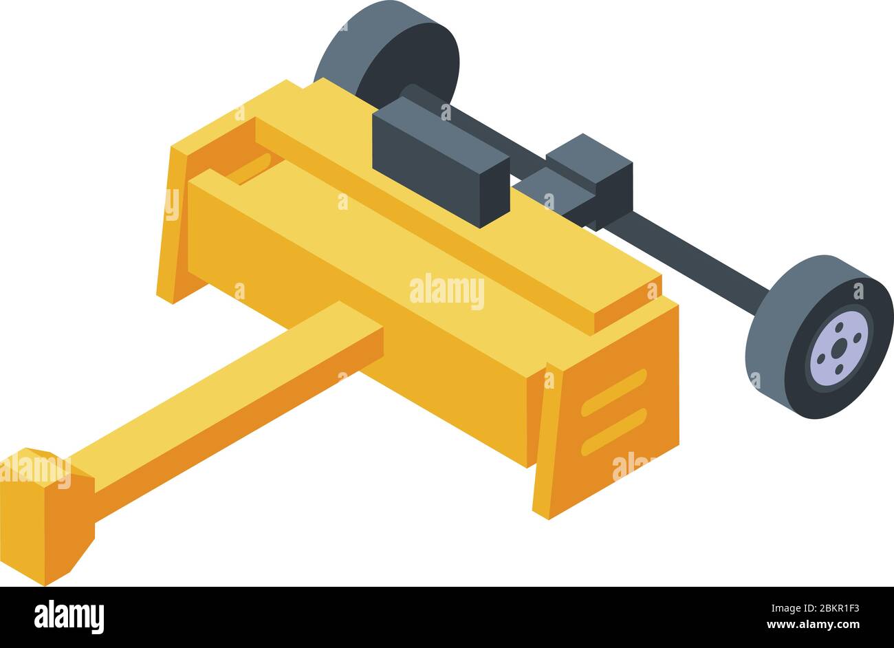 Grader machine equipment icon, isometric style Stock Vector
