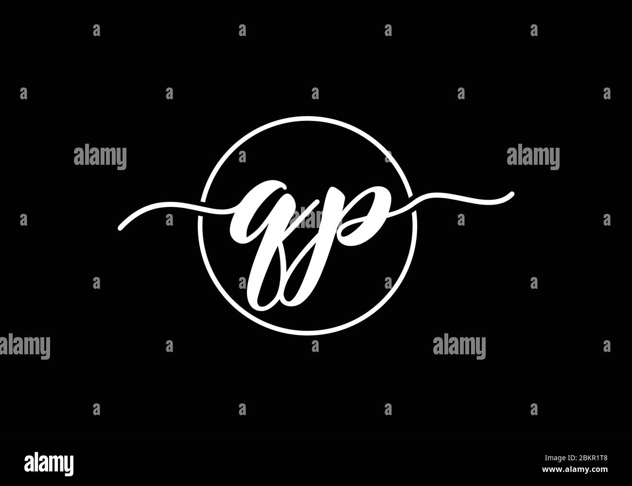 Initial Monogram Letter Q P Logo Design Vector Template. QP Letter Logo ...