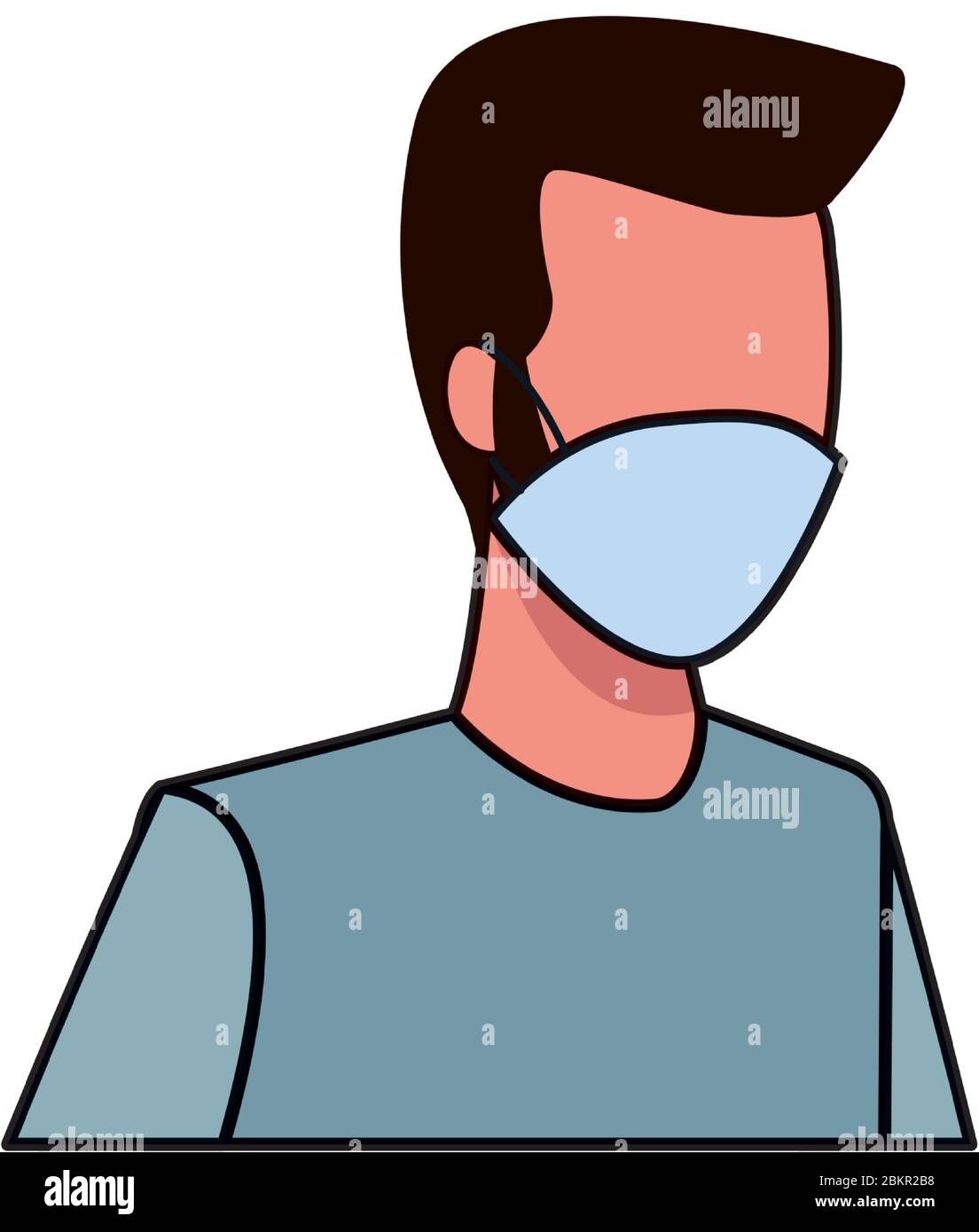 man using face mask for covid 19 Stock Vector Image & Art - Alamy
