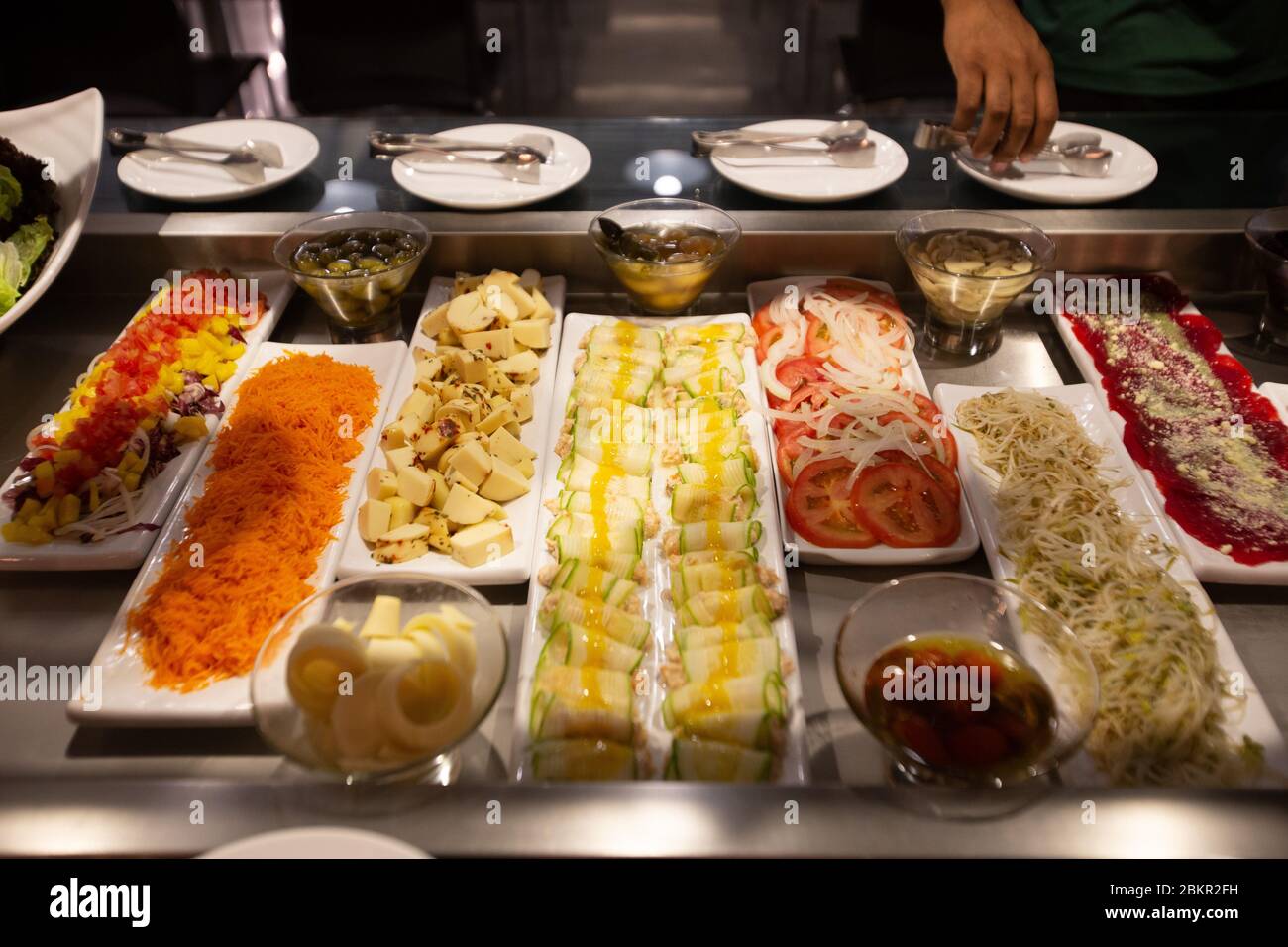 food buffet in restaurant Stock Photo - Alamy