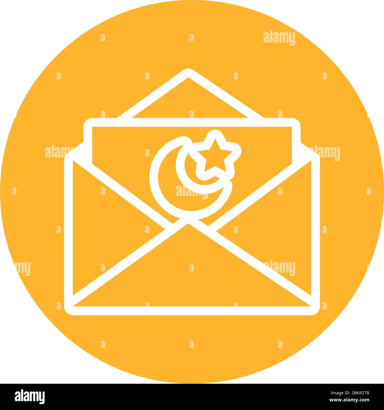 moon night with star in envelope Stock Vector Image & Art - Alamy