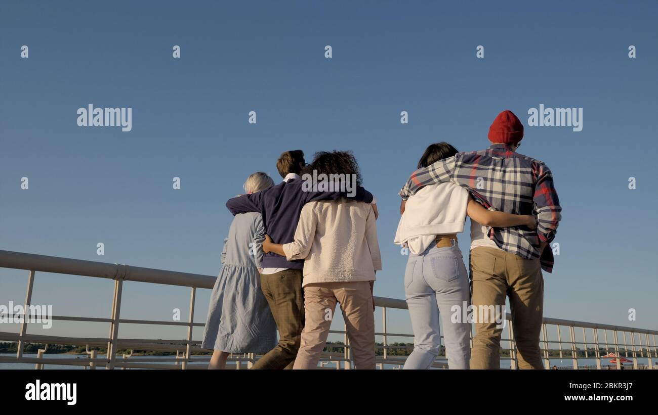 African american girl group rear view hi-res stock photography and ...