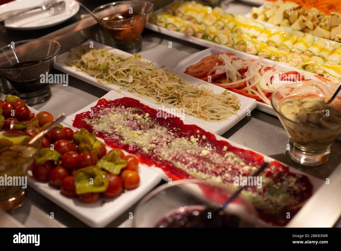 food buffet in restaurant Stock Photo - Alamy