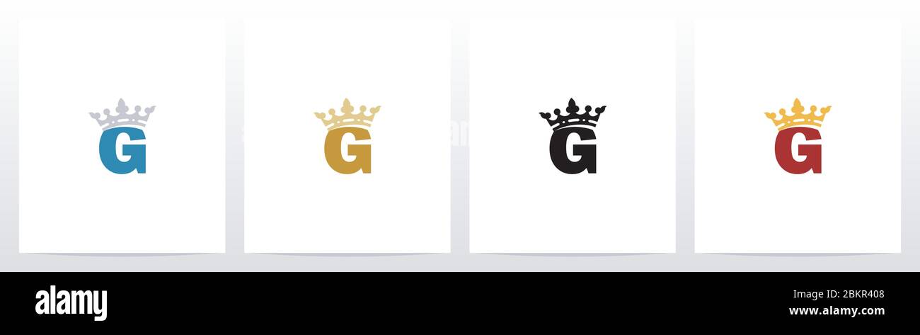 Royal Crown On Letter Logo Design G Stock Vector Image & Art - Alamy