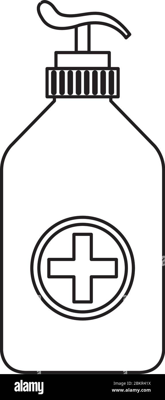 antibacterial soap bottle isolated icon Stock Vector Image & Art - Alamy