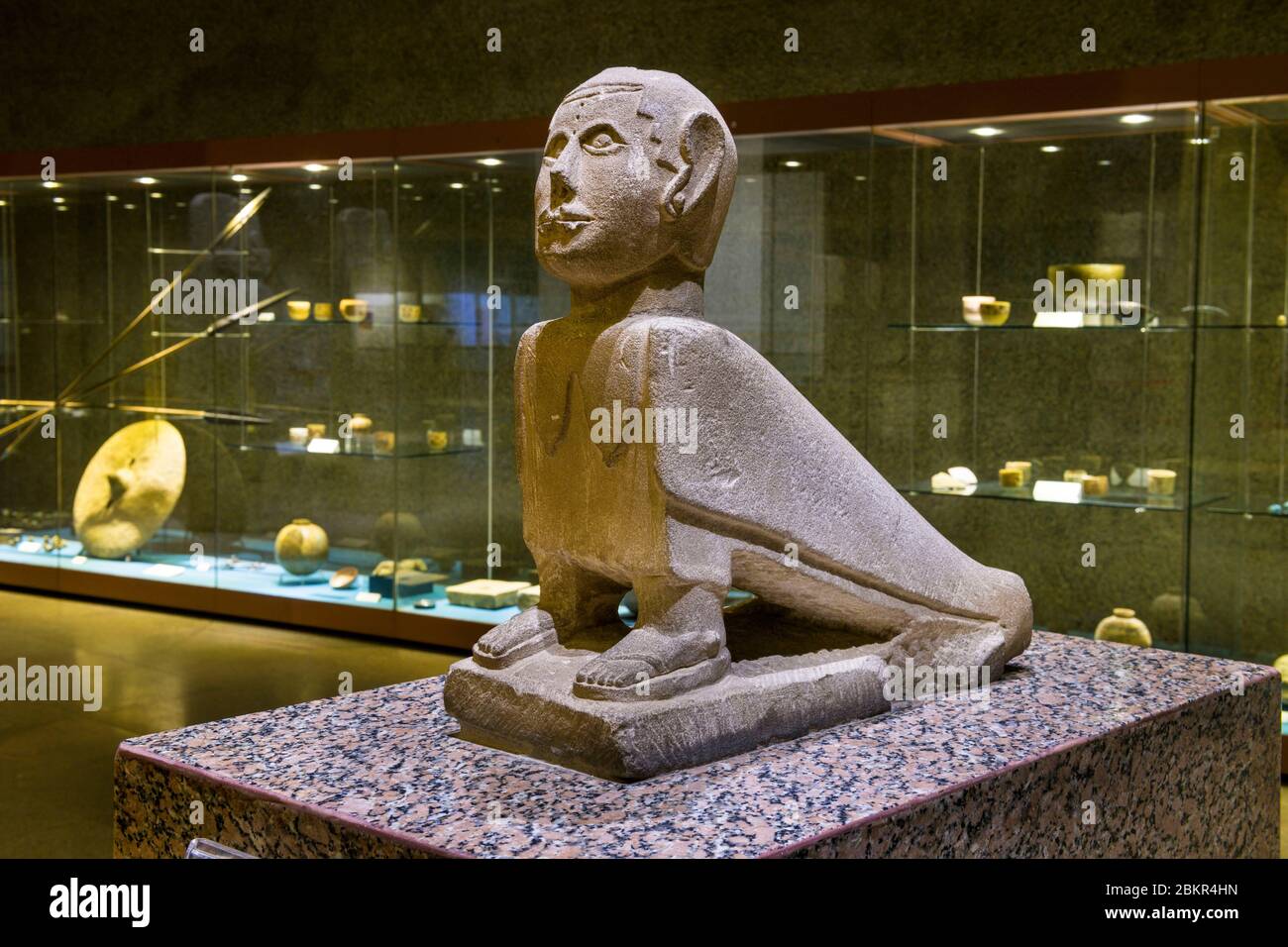 Egypt, Upper Egypt, Nile valley, Aswan, Nubia Museum, woman's Ba statue Stock Photo