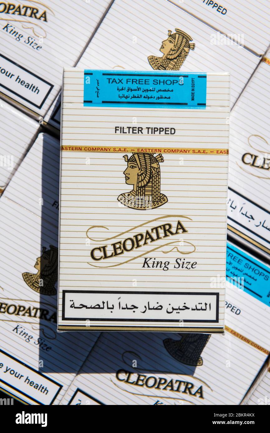 Egypt, Cairo, cigarette pack Cleopatra Stock Photo