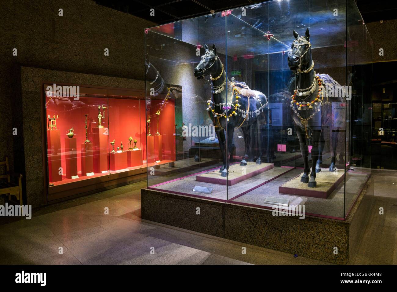 Egypt, Upper Egypt, Nile valley, Aswan, Nubia Museum, nubian horses Stock Photo