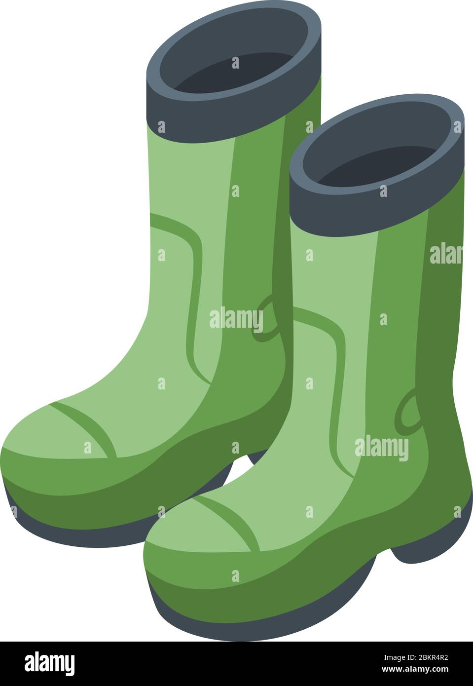 Fisherman boots icon, isometric style 