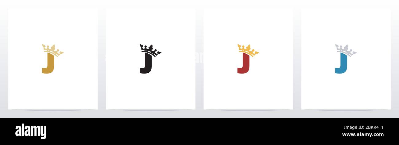 Royal Crown On Letter Logo Design J Stock Vector Image & Art - Alamy