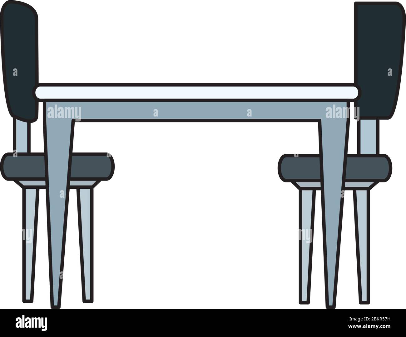 table with chairs forniture icon Stock Vector Image & Art - Alamy