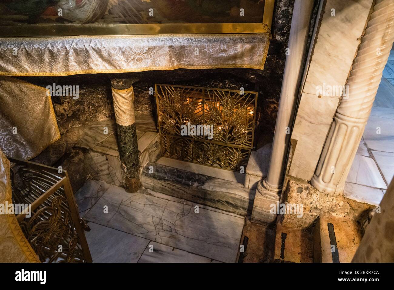Palestine, Bethlehem, The Grotto of the Manger in the Church of the ...