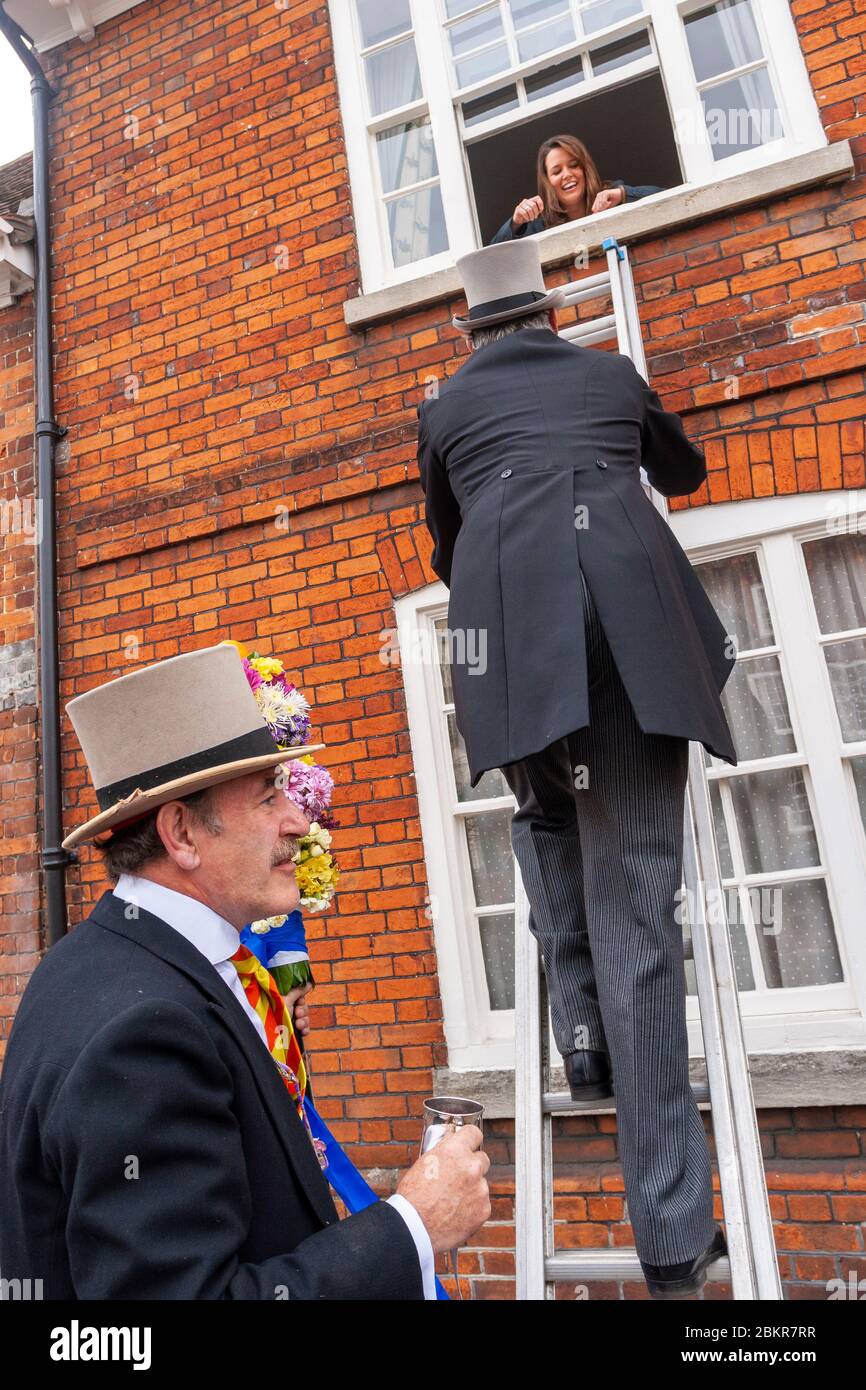 Tutti Men, Tutti Day, Traditional Annual Hocktide Festival, Hungerford, Berkshire, England Stock Photo