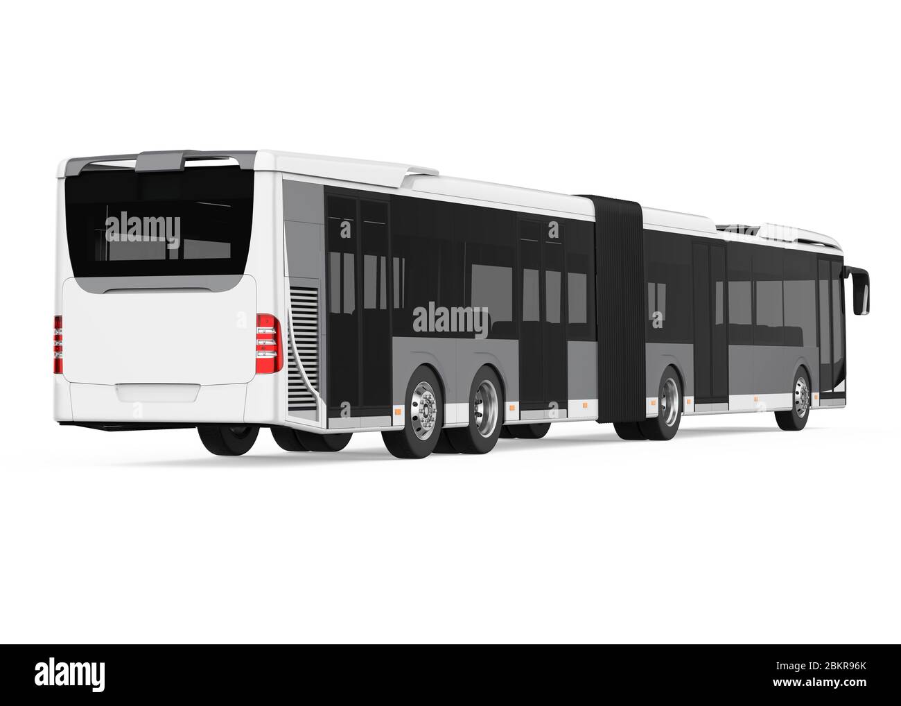 Articulated City Bus Isolated Stock Photo Alamy