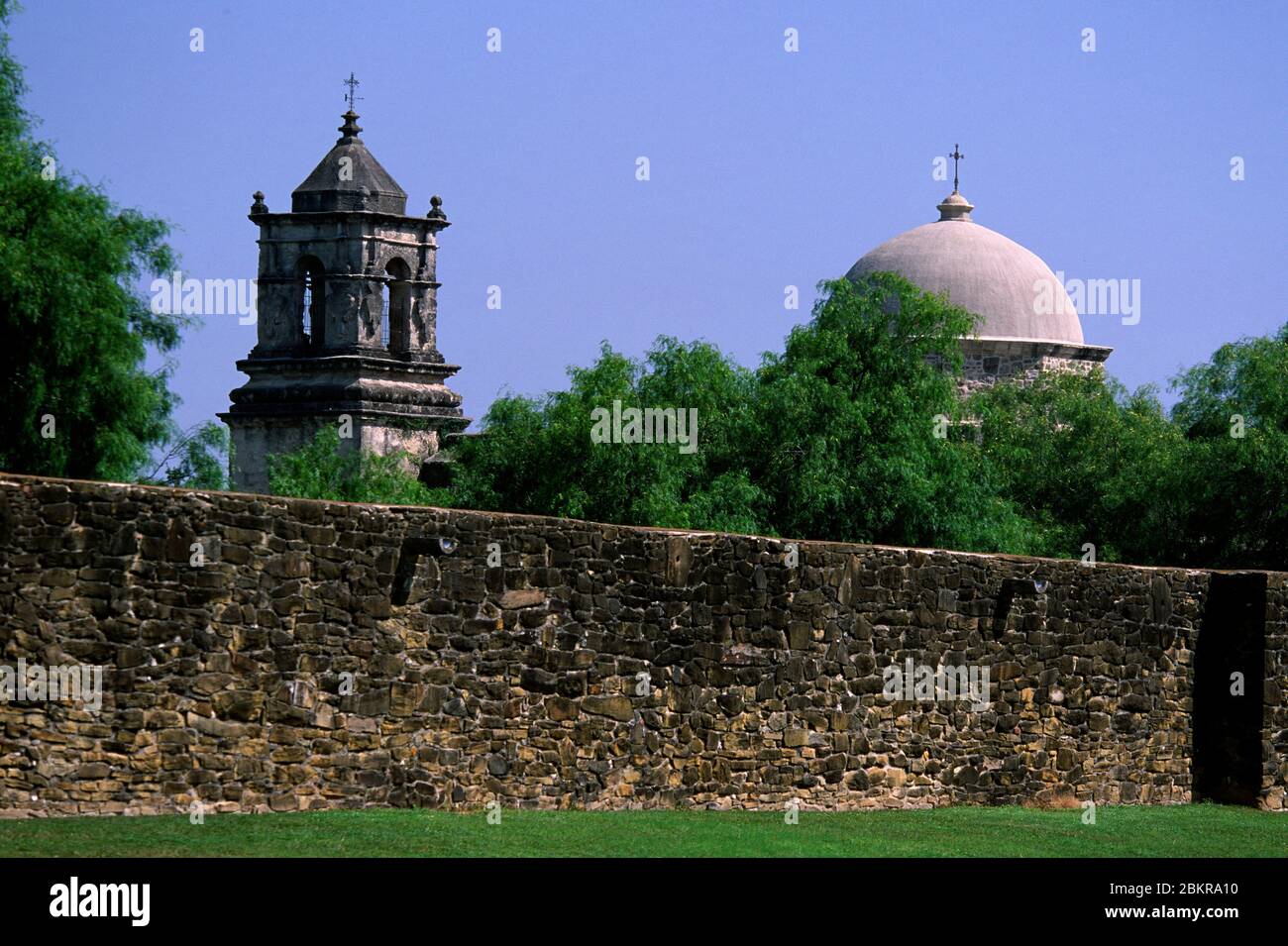 Mission San Jose, San Antonio Missions National Historic Park, Texas Stock Photo