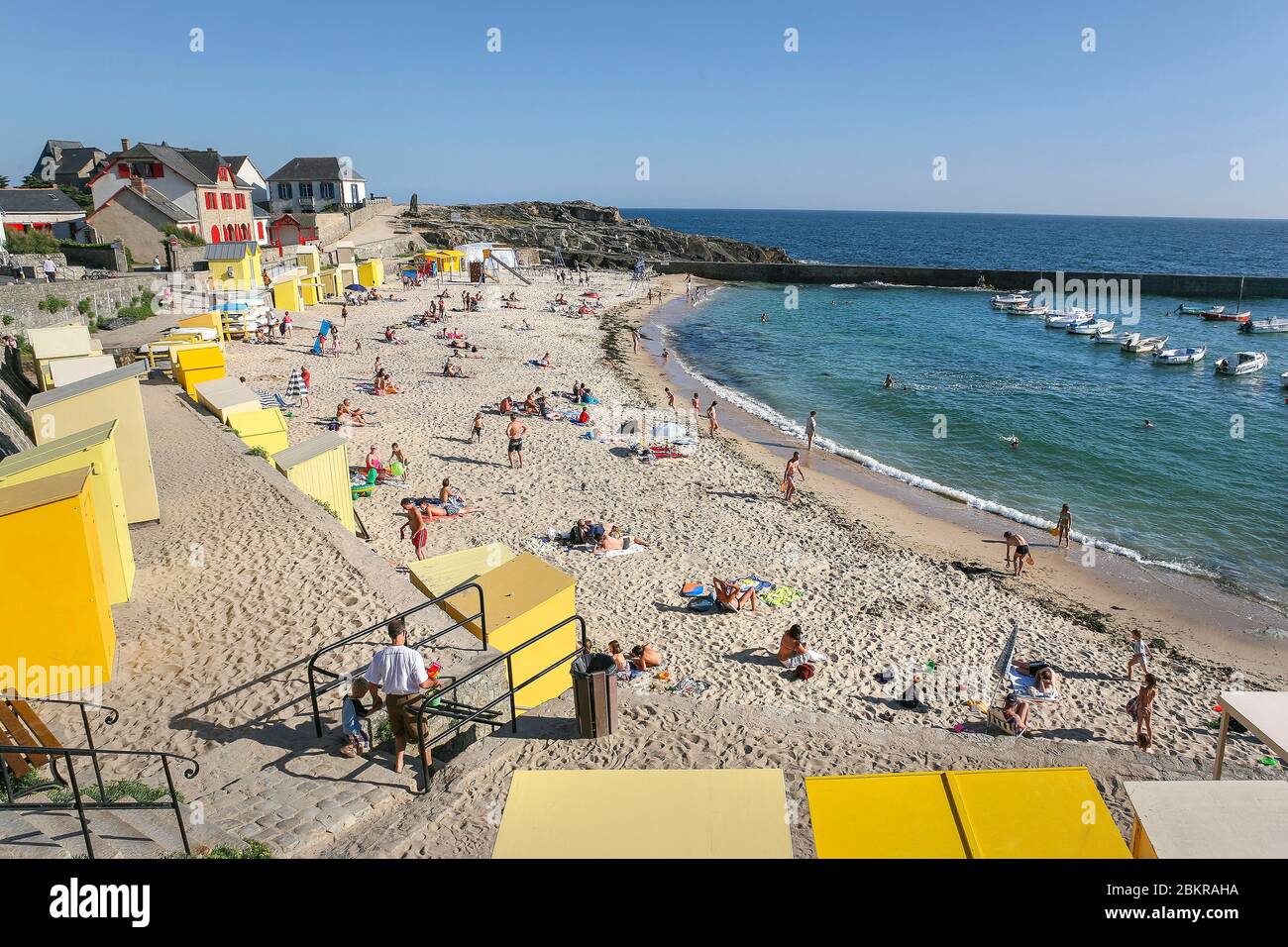 France, Loire-Atlantique, Batz-sur-Mer, Saint-Michel Beach Stock Photo ...