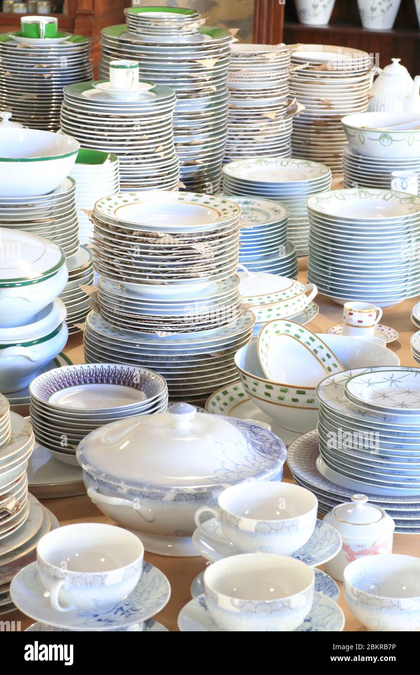France, Haute Vienne, Limoges, Royal Limoges brand store (porcelain factory since 1797) Stock Photo