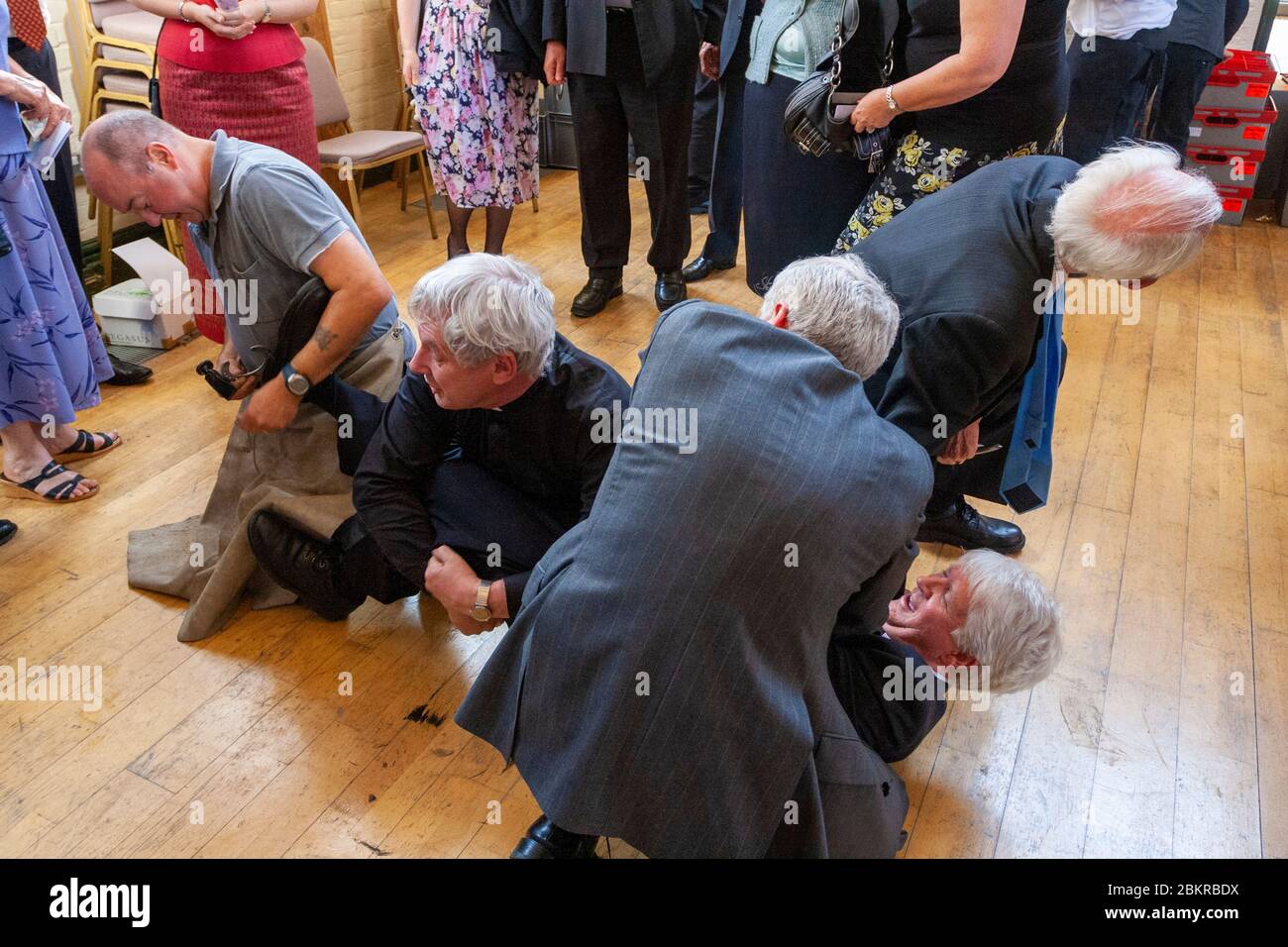 Shoeing The Colts, Tutti Day, Traditional Annual Hocktide Festival, Hungerford, Berkshire, England Stock Photo