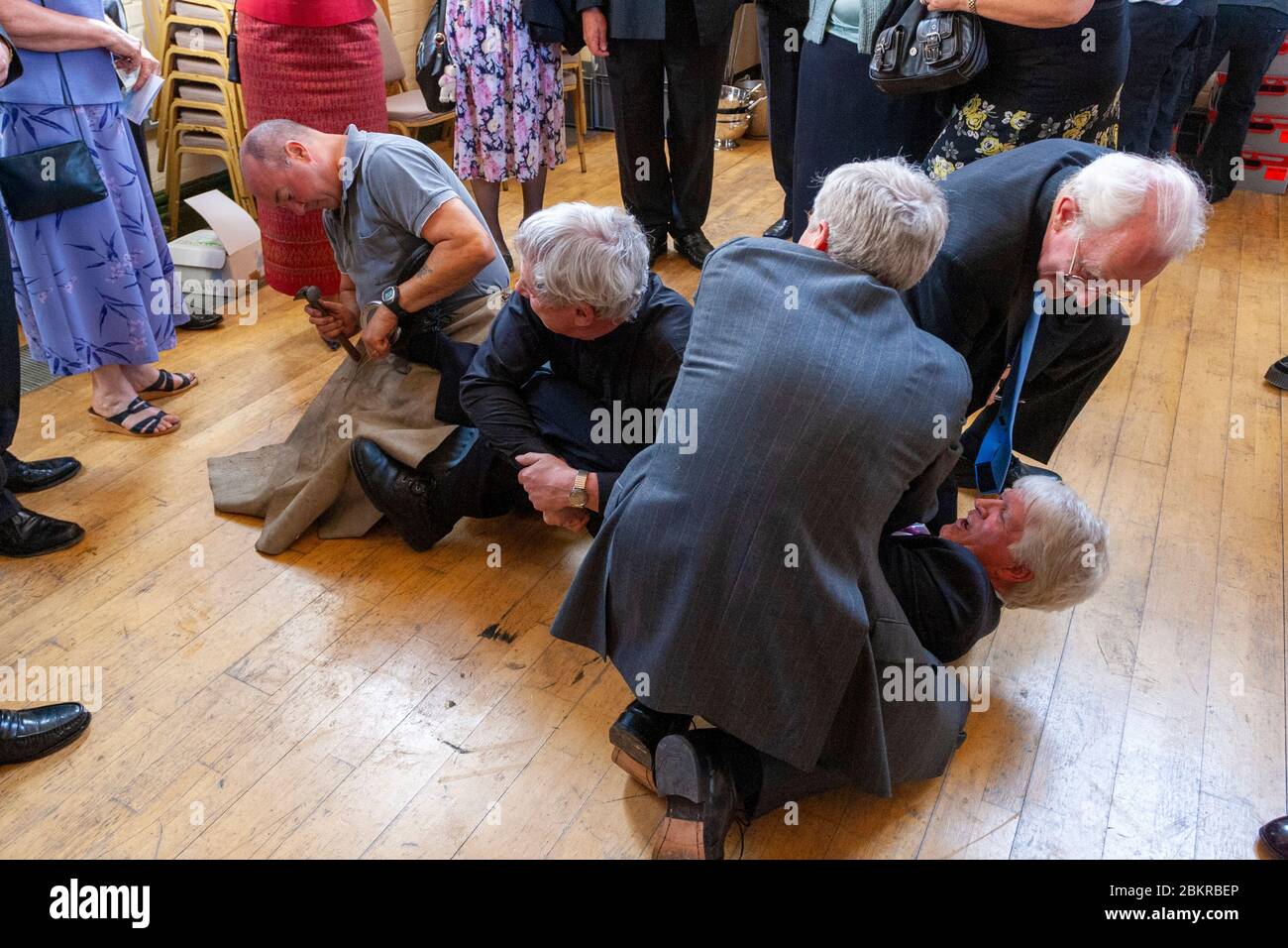 Shoeing The Colts, Tutti Day, Traditional Annual Hocktide Festival, Hungerford, Berkshire, England Stock Photo