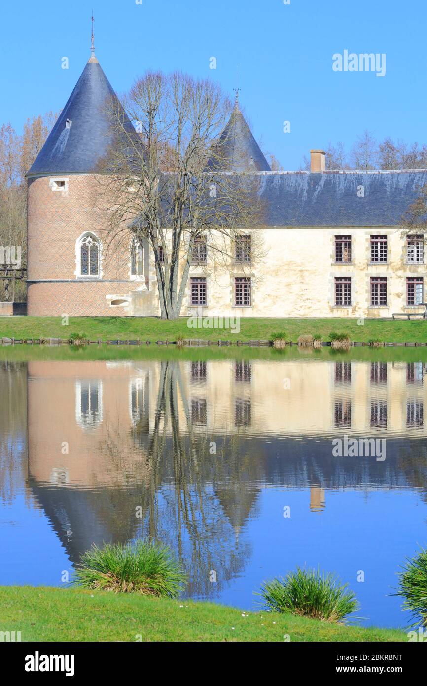 France, Loiret, Chilleurs aux Bois, Renaissance castle (which is one of the castles of the Loire) built at the beginning of the 16th century by Lancelot Ier du Lac (chamberlain of the king of France Louis XII then bailiff of Orleans under the reign of king Fran?ois 1st) Stock Photo