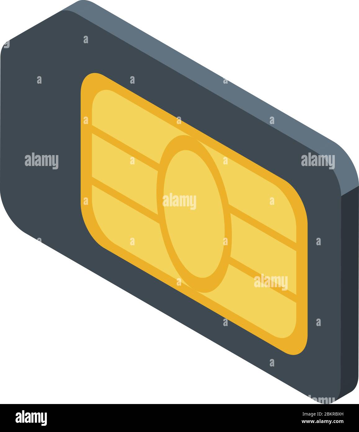Sim card icon, isometric style Stock Vector